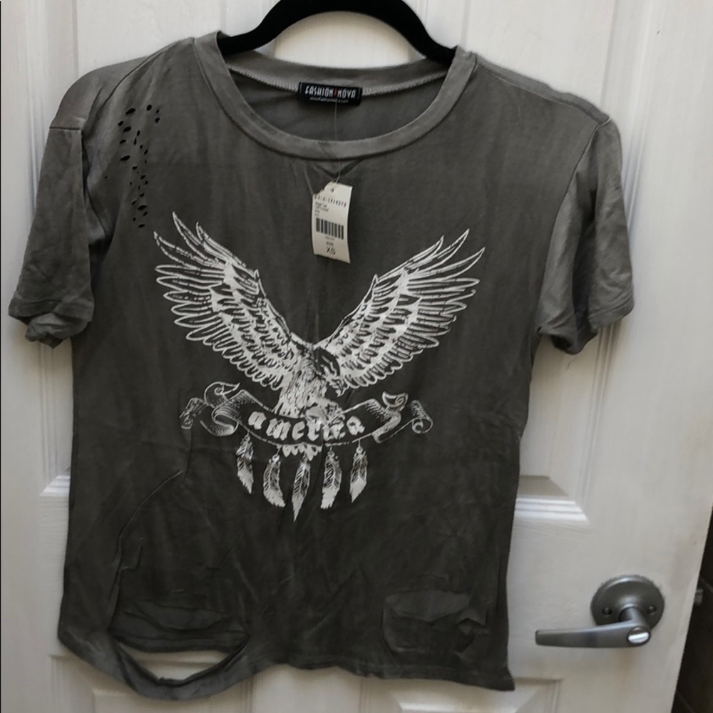 Gray Fashion Nova Tee